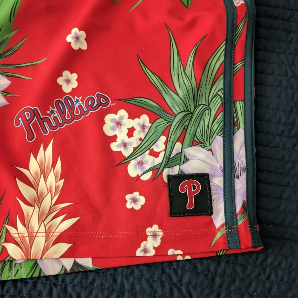 Hurley MLB Phantom Men 32 Inch Waist Philadelphia Phillies Boardshort 042025 - Picture 4 of 7